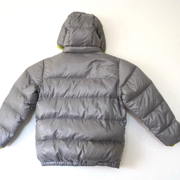 Patagonia Jacket Coat Hi-Loft Down Sweater Hoody Size 5T Thermal Silver Gray - Picture 3 of 6